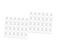 SOIMISS 48pcs Round Acrylic Photo Frame Keychain Blank Key for Personal Photos Creative Keychain for Friends Family Boy Girl and Colleagues and Design