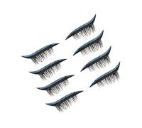 SOIMISS 4Pairs Blue Glitter Eyelash Stickers for Women Easy Apply Vivid Fake Lashes Beauty Stickers for Daily Makeup and Party Use Suitable for All Eye Shapes and Ethnicities