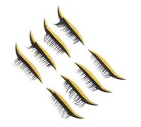 SOIMISS 4Pairs Self Adhesive Eyeliner Stickers with Eyelash Glitter Eyeliner and Eyeshadow Strips for Weddings Parties and Daily Wear Reusable Double Eyelid Effect with Easy