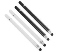 SOIMISS 4Pcs 3-In-1 Active Stylus Pen Set for Touch Screens - Disc, Silicone Fine Point Tips - Universal Tablet Stylus Pens for Phones, Tablets Computers - Black White Colors, Precision