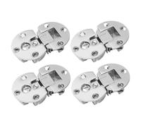 SOIMISS 4pcs Adjustable Concealed Cabinet Door Hinges Flush Hidden Inset Hardware for Kitchen Cabinets Drop Down Table Silver Modern Home Decor