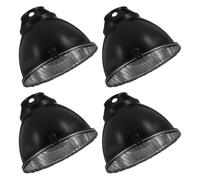 SOIMISS 4Pcs Aluminum Heat Lamp Protector with Reflector Shade and Anti-Scald Mesh Cover, Reptile Heat Lamp Shield for Snakes Turtles Lizards Terrarium Heating Light Guard