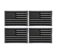 SOIMISS 4pcs American Flag Patch with Hook and Loop Fastener, Detailed Embroidery, Easy to Apply, for Military Hats and Bags, Self-Adhesive USA Flag Patch for Uniforms and Backpacks