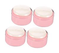 SOIMISS 4pcs Baby Powder Puff Box Set with Loose Powder Container Portable Dusting Case for Infant Care Pink