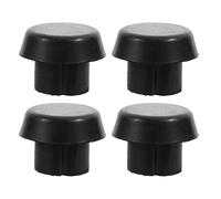 SOIMISS 4pcs Billiard Cue Tail Covers Replacement Set - Black Plastic Pool Cue End Plugs - Sturdy Pool Accessories for Snooker and Billiard Games