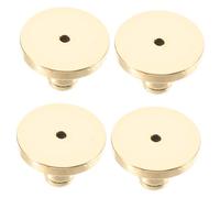 SOIMISS 4pcs Brass Plated Earring Backs for Studs Secure Locking Flat Stoppers for Droopy Ears Tarnish Resistant Electroplated Finish Comfortable Fit for Women and Daily Wear