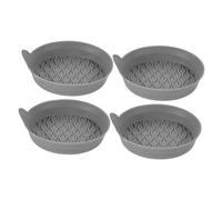 SOIMISS 4pcs Car Silicone Cup Coasters Grey Anti-scald Non-slip Circular Drink Mats for Vehicle Interior Organizer Reusable Pads for Hot Drinks and Small Items