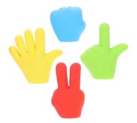 SOIMISS 4pcs Cartoon Rock Paper Scissors Erasers Creative Novelty Stationery for Students School Supplies Fun Collectible Gifts