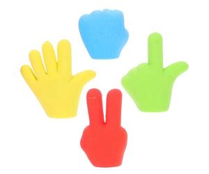 SOIMISS 4pcs Cartoon Rock Paper Scissors Erasers Creative Novelty Stationery for Students School Supplies Fun Collectible Gifts
