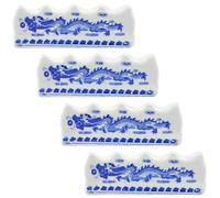SOIMISS 4pcs Chinese Style Ceramic Pen Stand Desktop Rack for Dip Pen Original Blue and White Porcelain Brush Holder for Calligraphy Brush Storage in Study Room