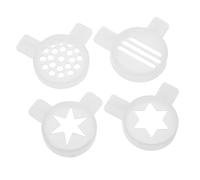 SOIMISS 4pcs Commercial Ice Cream Machine Shape Caps Set Piping Nozzles for Restaurant Dessert Shop Quick Dispensing Reusable Decoration Tips for Professional Use