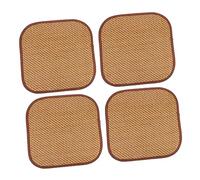 SOIMISS 4Pcs Cooling Rabbit Grass Mat Cushion for Small Pets Breathable Woven Bedding Pads for Guinea Pig Hamster Squirrel Chewable Cooling Mats for Hot Weather Rest