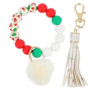 SOIMISS 4pcs Decorative Tassel Keychain Chic Pendant Stylish Bag Charm Key Holder for Birthday Year Christmas