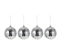 SOIMISS 4pcs Disco Mirror Balls 8cm Reflective Glass Spheres for Party Decorations, Cake Embellishment, Wedding Celebration Ornament, Bar Showcase Adornment