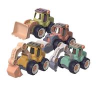 SOIMISS 4Pcs DIY Assembly Construction Vehicle Set for Plastic Engineering Trucks with Smooth Edges Educational Play Vehicles for Boys and Safe and Realistic Simulation Design