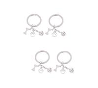 SOIMISS 4pcs Dog Paw Keychains Unique Key Ring Decoration for Men and Women Small Durable Pet Accessory for Dog Lovers Stylish and Eye-catching Design