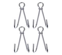 SOIMISS 4pcs Double Ended Stainless Steel Scuba Diving Reef Hook Drift Hook for Underwater Photography and Exploration Optimized Hydrodynamics for Smooth Guidance Reliable Performance in