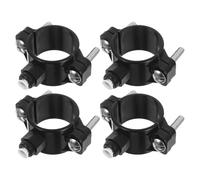 SOIMISS 4pcs Drain Saddle Valve Clip, Drain Saddle Clamp, 1/4" Quick Connect, Metal and Plastic, Black, Easy Installation, Universal Compatibility, Under Sink Reverse Osmosis Systems,