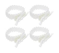 SOIMISS 4pcs Elastic Faux Pearl Wrist Corsage Bracelet for Wedding and DIY Wristlet Corsage Designs, Stretch Fabric and Plastic Material, for Brides and Bridesmaids at Bridal Showers