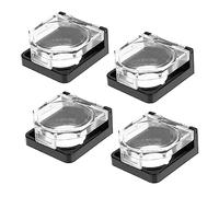 SOIMISS 4Pcs Flip Type Button Cover Plastic Guard Button Protector Shell with Spring Guard for Push Start Switch Easy Installation and Stable Fit