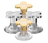 SOIMISS 4pcs Flower-Shaped Toilet Flush Press Button Replacement Handles Plastic Toilet Push Button Accessories Easy Installation for Bathroom and Decoration