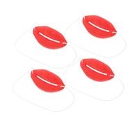 SOIMISS 4Pcs Funny Big Lips Sausage Mouth Masks for Halloween Party Unique Cosplay Props Skin Friendly Material for Dance Events and Costume Parties