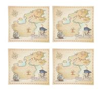 SOIMISS 4pcs Game Props Educational Small Geographical Maps Lightweight Indoor Plaything for Interaction and Creative Learning