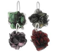 SOIMISS 4pcs Gentle Bath Loofah Shower Scrubber Mesh Balls for Women and PE Material Exfoliating Body Sponge Creates Rich Lather for Cleansing