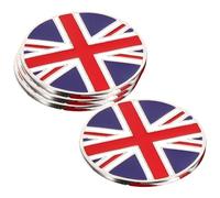 SOIMISS 4Pcs Golf Hat Clips with British Flag Design Durable Ball Markers for Golf Training Easy to Attach Accessories for Caps Visors and Pockets