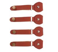 SOIMISS 4PCS Guitar Strap Lock PU Leather Headstock Adapter Tie with Plectrum Case for Ukulele Mandolin Bass Anti-slip Secure Design Easy Installation Retro Style Accessories