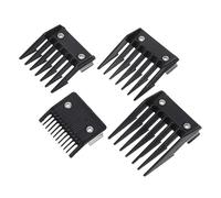 SOIMISS 4pcs Hair Clipper Comb Locator Set Professional Abs Steel Guide Combs Securely in Place Easy to Attach Black Hair Trimmer Accessories for Home Salon Random Color