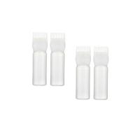 SOIMISS 4Pcs Hair Dye Applicator Bottles with Comb Head Durable Salon Hair Coloring Tools for Precise Root Application and Even Color Distribution White