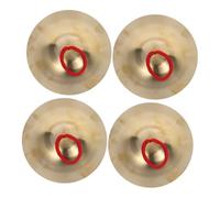 SOIMISS 4pcs Hand Cymbals Traditional Musical Instrument for Orff Teaching Method Educational Percussion for Rhythm Learning and Group Play