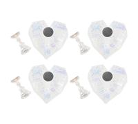 SOIMISS 4pcs Heart Nail Art Practice Tools Magnetic Nail Stands Designing Display Salon Personal Use