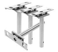 SOIMISS 4pcs Heavy Duty Cold-Rolled Steel Floating Shelf Brackets Hidden Wall-Mounted Supports for Bedroom Bathroom Laundry DIY Shelving with Smooth Finish and Stable T-Shaped Design