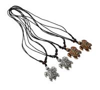 SOIMISS 4pcs Imitation Bone Turtle Pendants Necklace Unique Turtle Pendant Resin Charm for Bracelets Key Chains Making Ocean Animal Jewelry