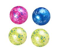 SOIMISS 4pcs Inflatable Star Print Balls for Explosion Plaything for Outdoor Sports and Playground Activities Lightweight Safe Gift Random Color