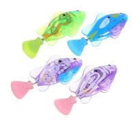 SOIMISS 4Pcs Interactive Electric Cat with LED Lights Swimming Fish Plaything for Kittens Deep Sea Fluorescent Spotty Striped Fun and Durable Cat Plaything