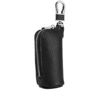SOIMISS 4pcs Key Fob Holder Zipper Leather Car Key Protector Wallet Multifunctional Stylish Design