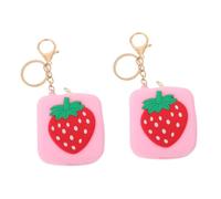 SOIMISS 4pcs Keyring Lanyard Adorable Coin Purse Cartoon Earphone Covers Car Key Fob for Travel