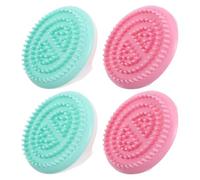 SOIMISS 4pcs Massage Brush Set for Meridian Therapy, Skin Exfoliator and Self-tanning Applicator, Green Pink Brushes for Home and Travel Use