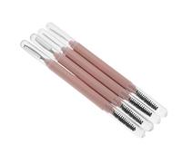 SOIMISS 4pcs Metal Eyebrow and Eyelash Brush Comb Set with Protective Cap, Stainless Steel Lash Separator Tool for Precise Brow Shaping and Mascara Grooming, Portable Makeup Accessory