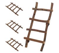 SOIMISS 4pcs Mini Rattan Ladder Rustic Natural Texture Dollhouse Furniture for DIY Micro Landscape Sand Garden Decoration