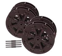 SOIMISS 4pcs Miniature Water Wheel for Garden Decor and Dollhouse Flowing Rotating Water Wheel for Science Experiments DIY Waterfall Fountain Projects with Charming Brown Design