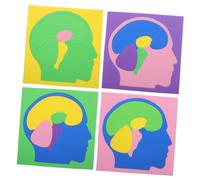 SOIMISS 4pcs Montessori Brain Structure Puzzle for Interactive Anatomy Model for and Classroom Education Early Cognitive Development and Problem Solving Skills