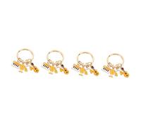 SOIMISS 4pcs Music Key Chain Pendant Unique Vintage Music Note Violin Design Keychain for Keys Bags and Giving