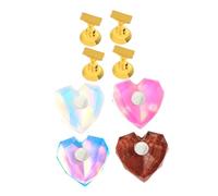 SOIMISS 4pcs Nail Holder Practice Stand with Artistic Heart Lotus Design for Realistic Hand Simulation Stable Support for Manicure Training and Nail Art Display at Home Salon Travel