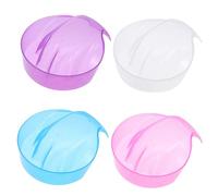 SOIMISS 4pcs Nail Soaking Bowls Manicure Supplies Nail Art Tool Premium Pp Material Fit One Hand Random Colour for DIY Manicure and Professional Salon Use Random Color