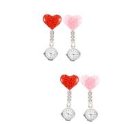 SOIMISS 4pcs Nurse Hanging Watch Clip for Pocket Watch Heart Design Student Nurse Essentials for Work