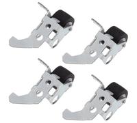 SOIMISS 4pcs Pinch Roller Deck Pinch Roller Bearing Pulley Lightweight Iron Frame with Rubber Wheel 0.98x0.59x0.55in for Cassette Recorder Repair Maintenance Portable Music Player